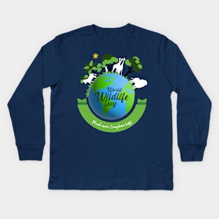 World Wildlife Day Kids Long Sleeve T-Shirt